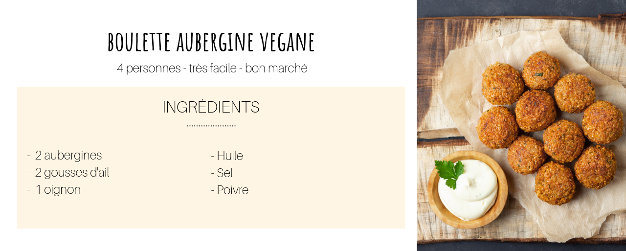 boulette aubergine vegane recette bio
